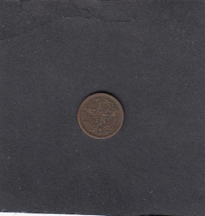 Beschrijving: 1/2 Cent WILHELMINA 